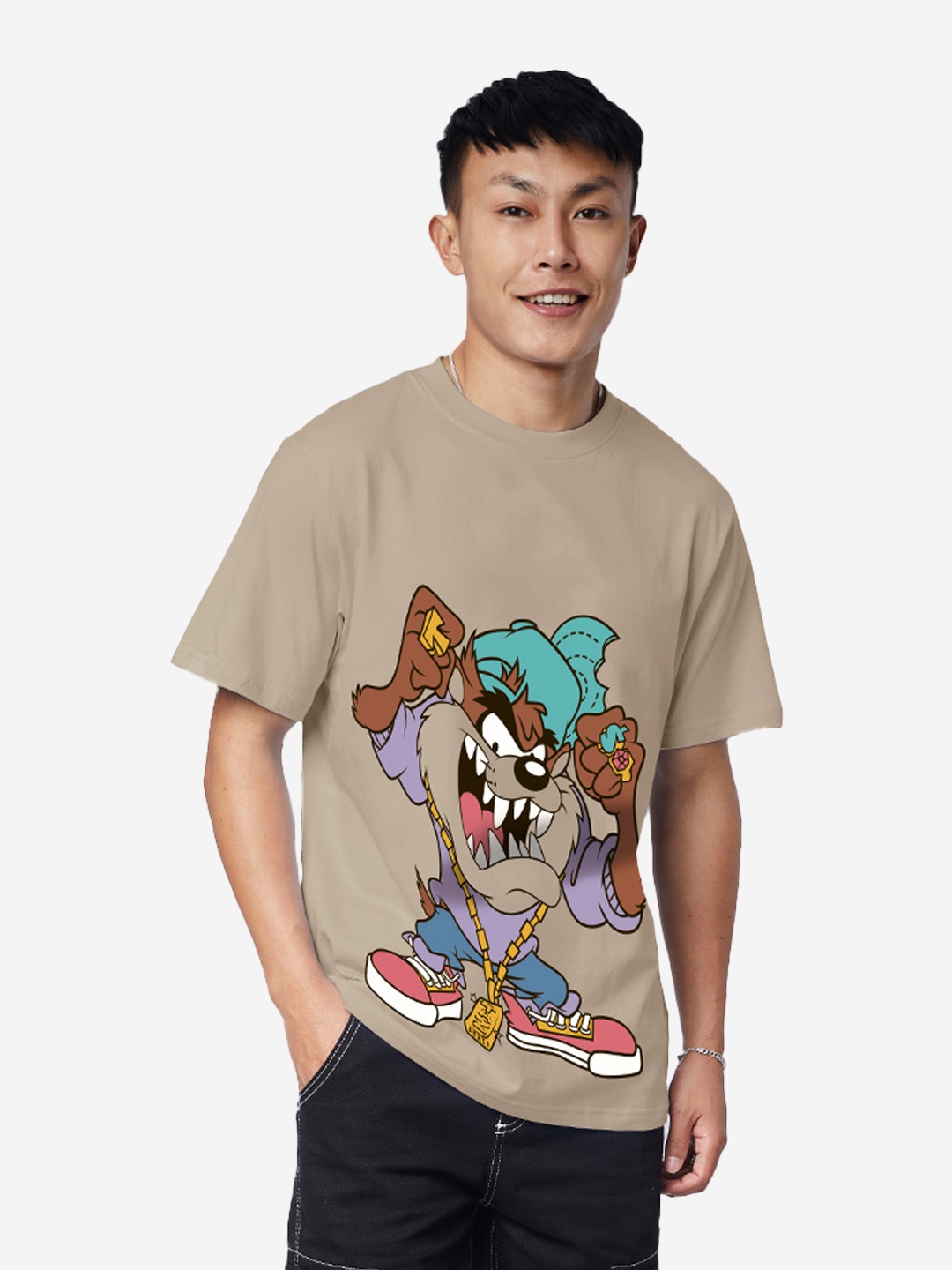 

The Souled Store Beige Looney Tunes Graphic Printed T-shirt