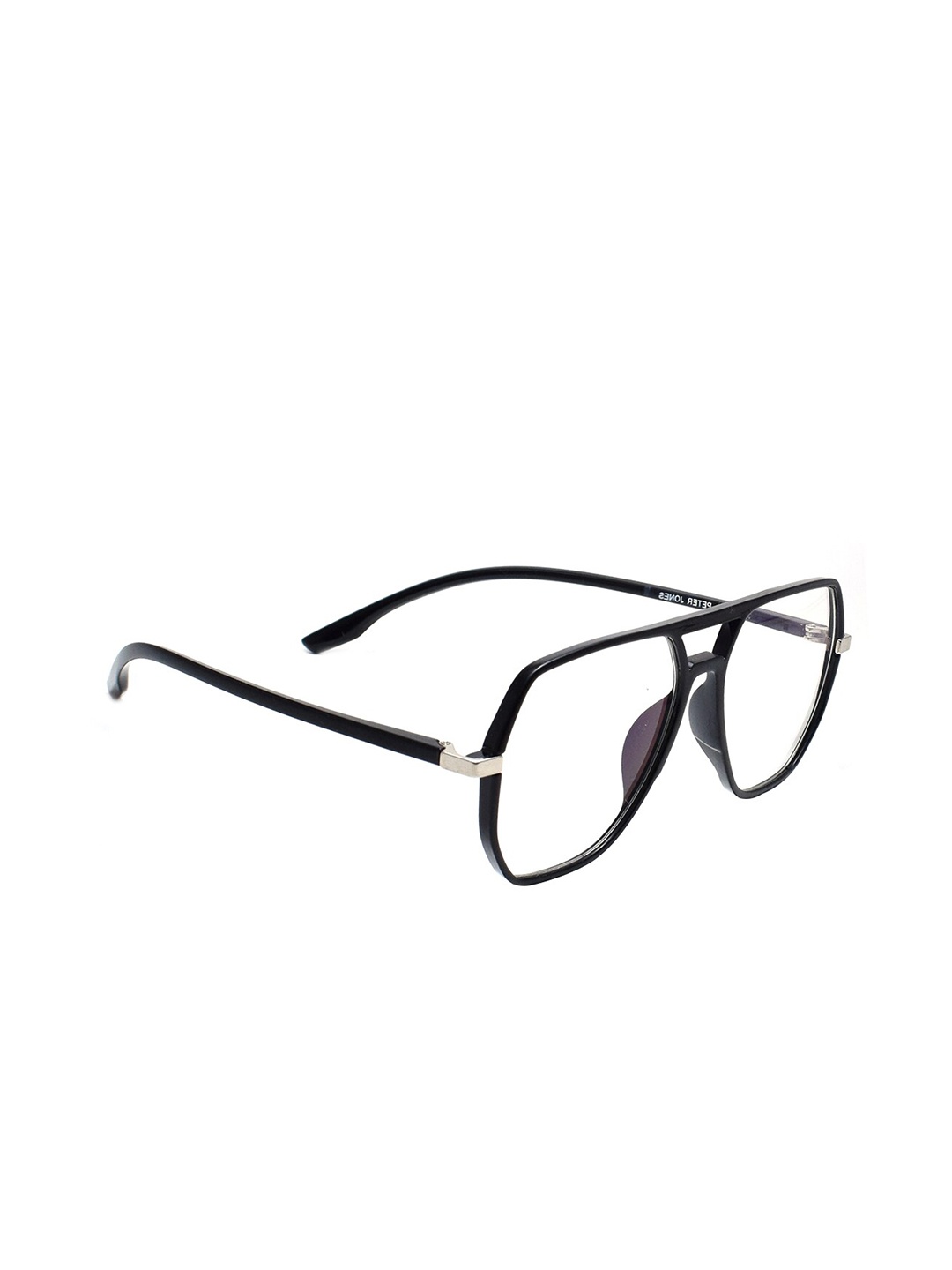 

Peter Jones Eyewear Full Rim Light Blocking Aviator Frame, Black