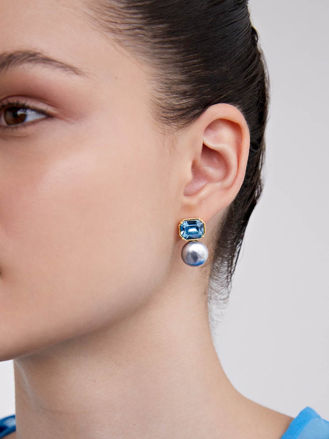 

AIKA BY MINUTIAE Gold-Plated Geometric Studs Earrings
