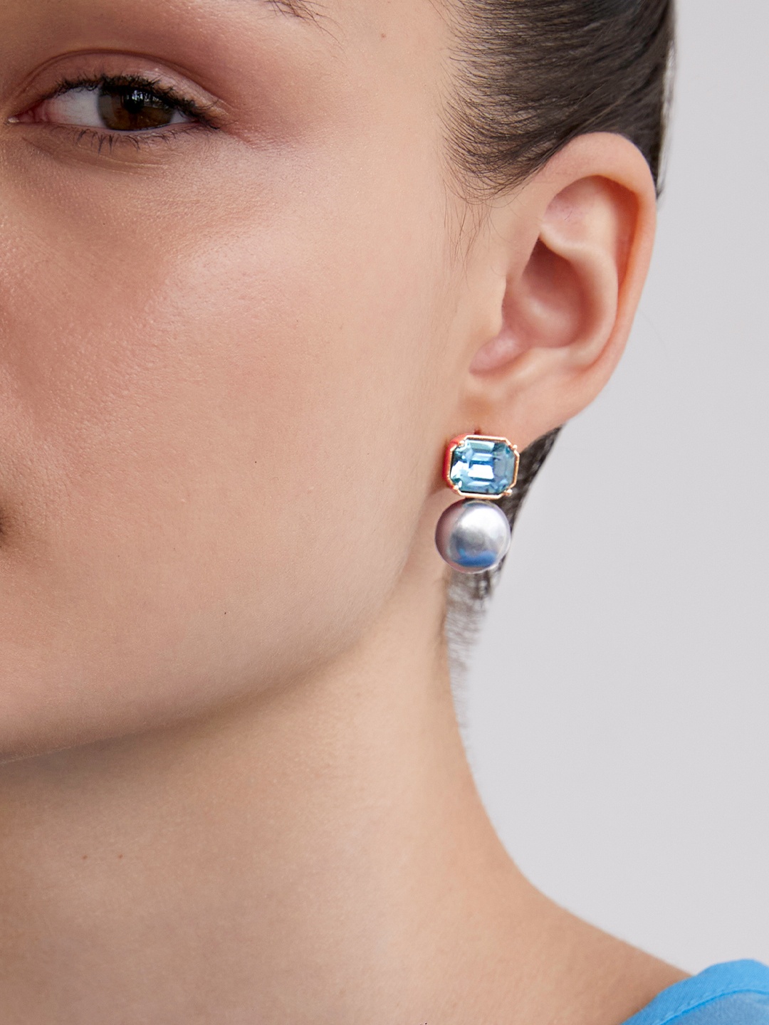 

AIKA BY MINUTIAE Rose Gold Plated Geometric Studs Earrings