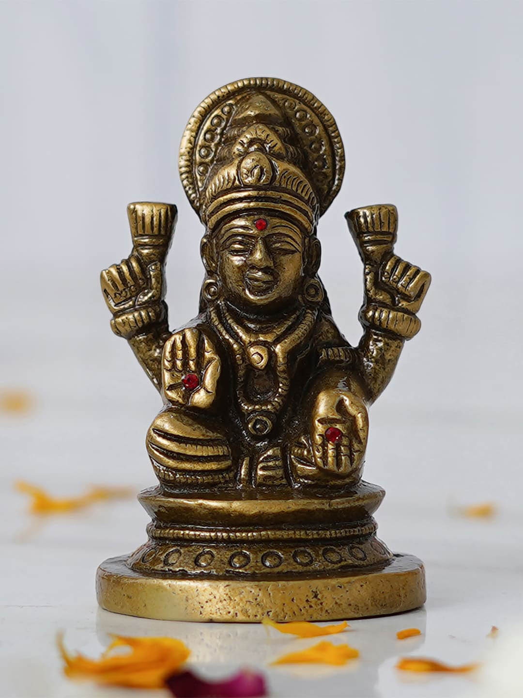 

eCraftIndia Metallic-Toned Textured Goddess Lakshmi Idol Showpiece