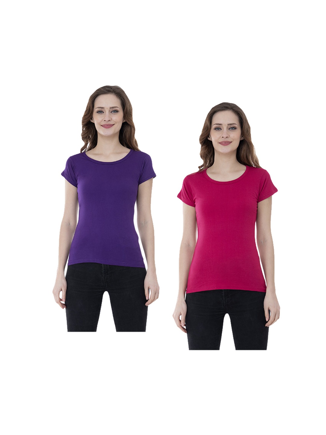 

IndiWeaves Women Multicoloured 2 Extended Sleeves Pockets T-shirt, Multi