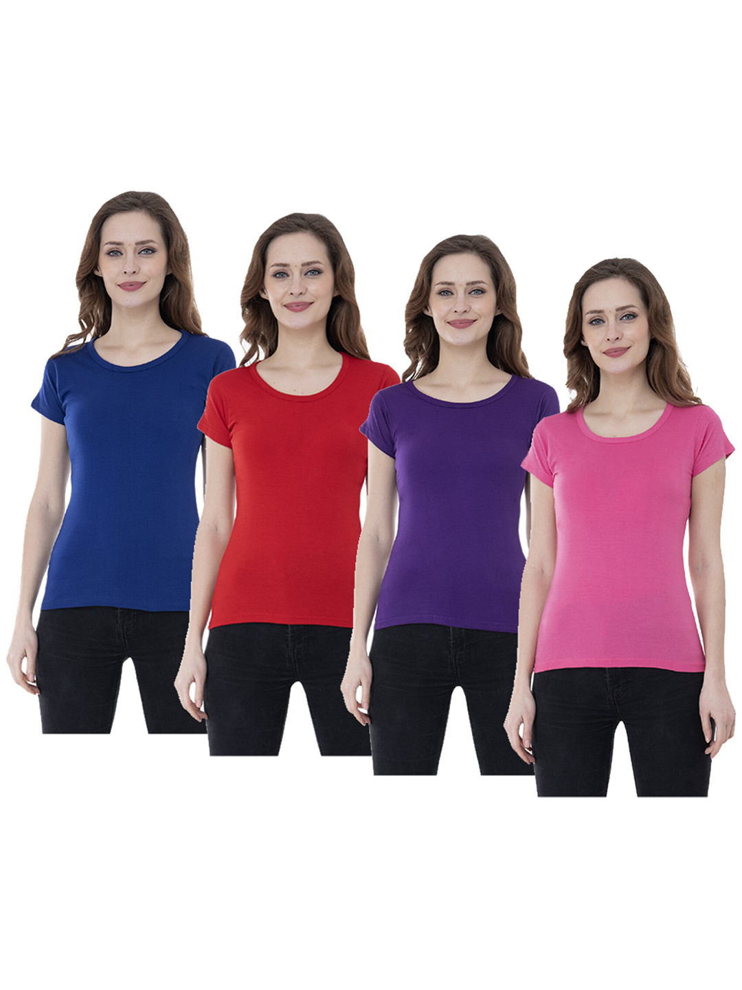 

IndiWeaves Women Multicoloured 4 T-shirt, Multi