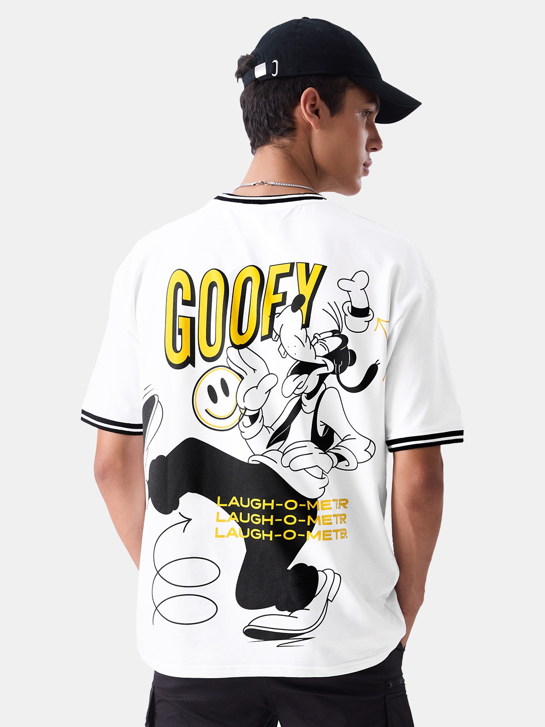 

The Souled Store Goofy Printed Pure Cotton Oversized T-shirt, White