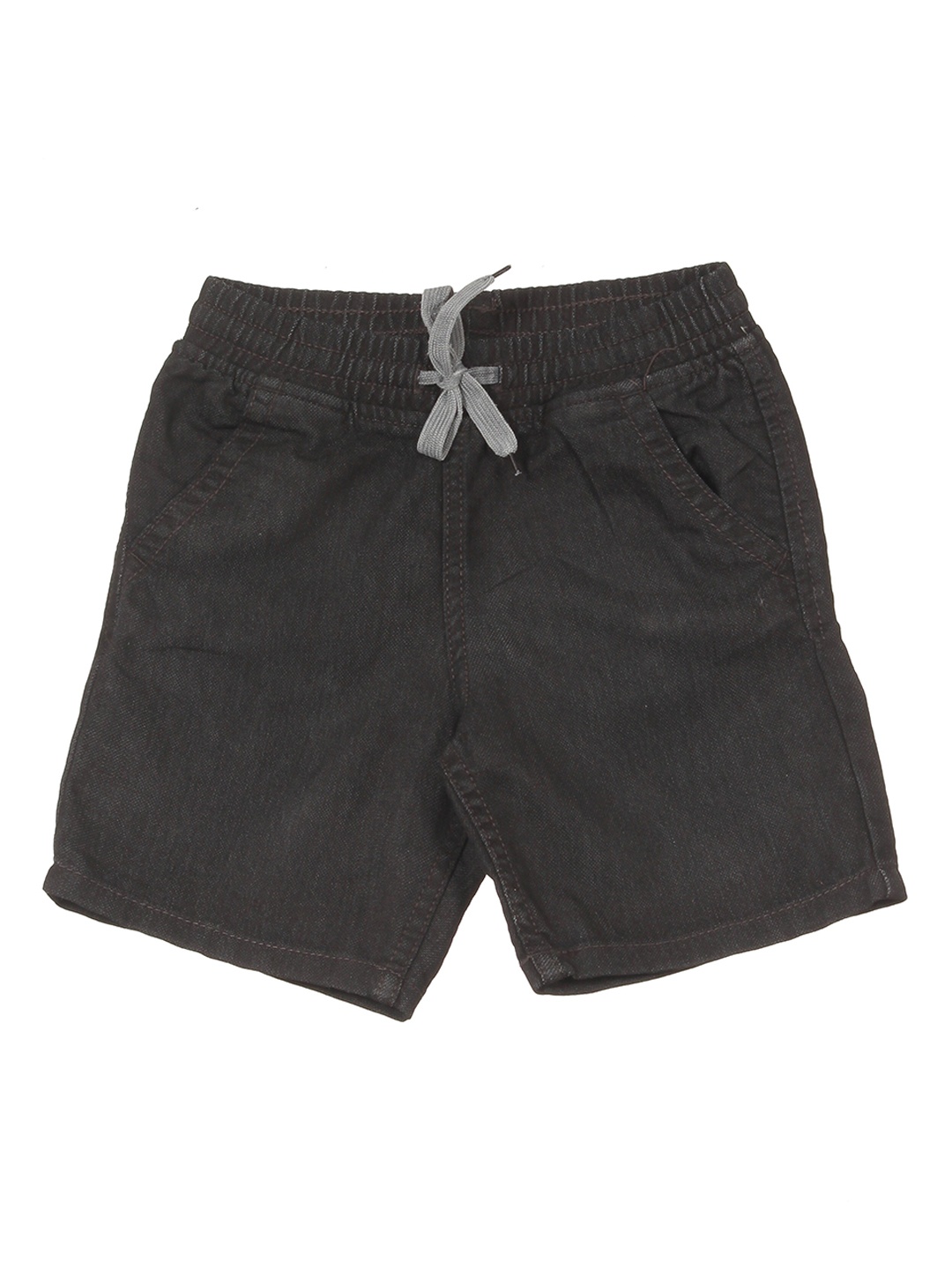 

Lil Lollipop Boys Pure Cotton Denim Shorts, Black