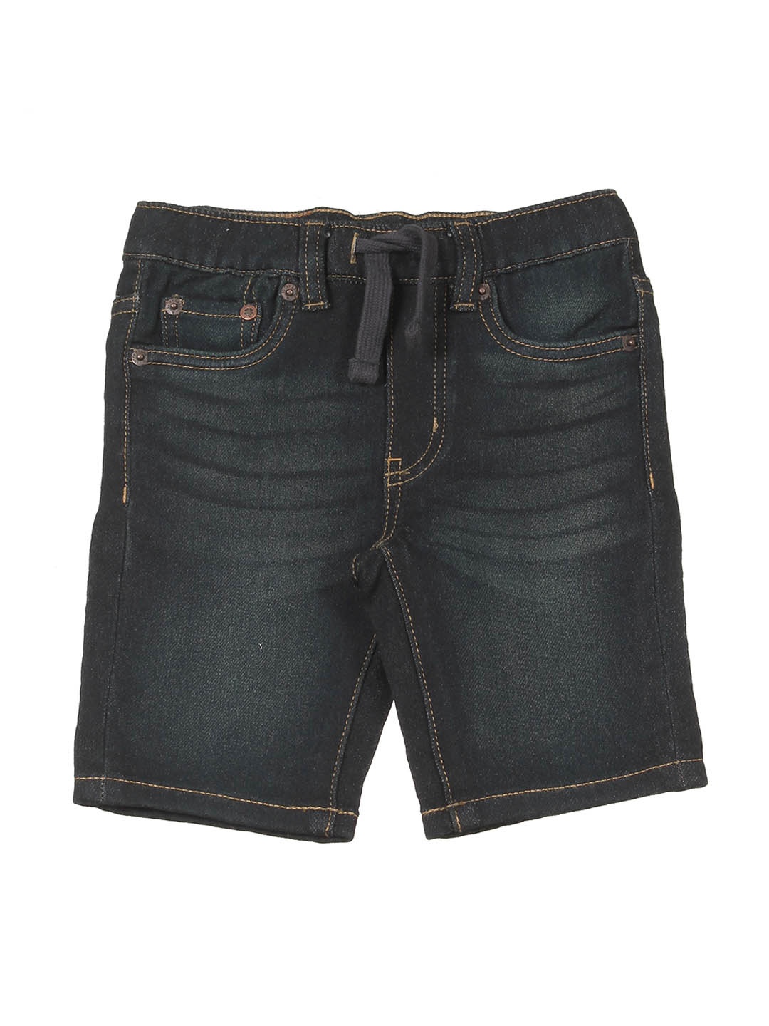 

Lil Lollipop Unisex Kids Washed Pure Cotton Denim Shorts, Navy blue
