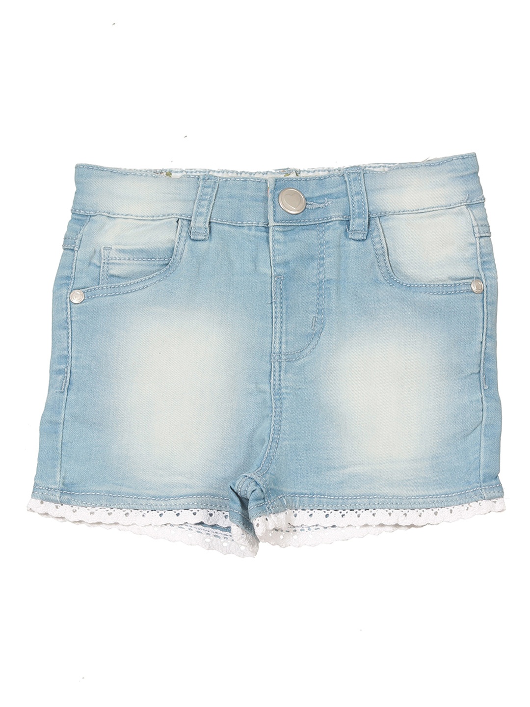 

Lil Lollipop Girls Washed Outdoor Denim Shorts with Technology, Blue