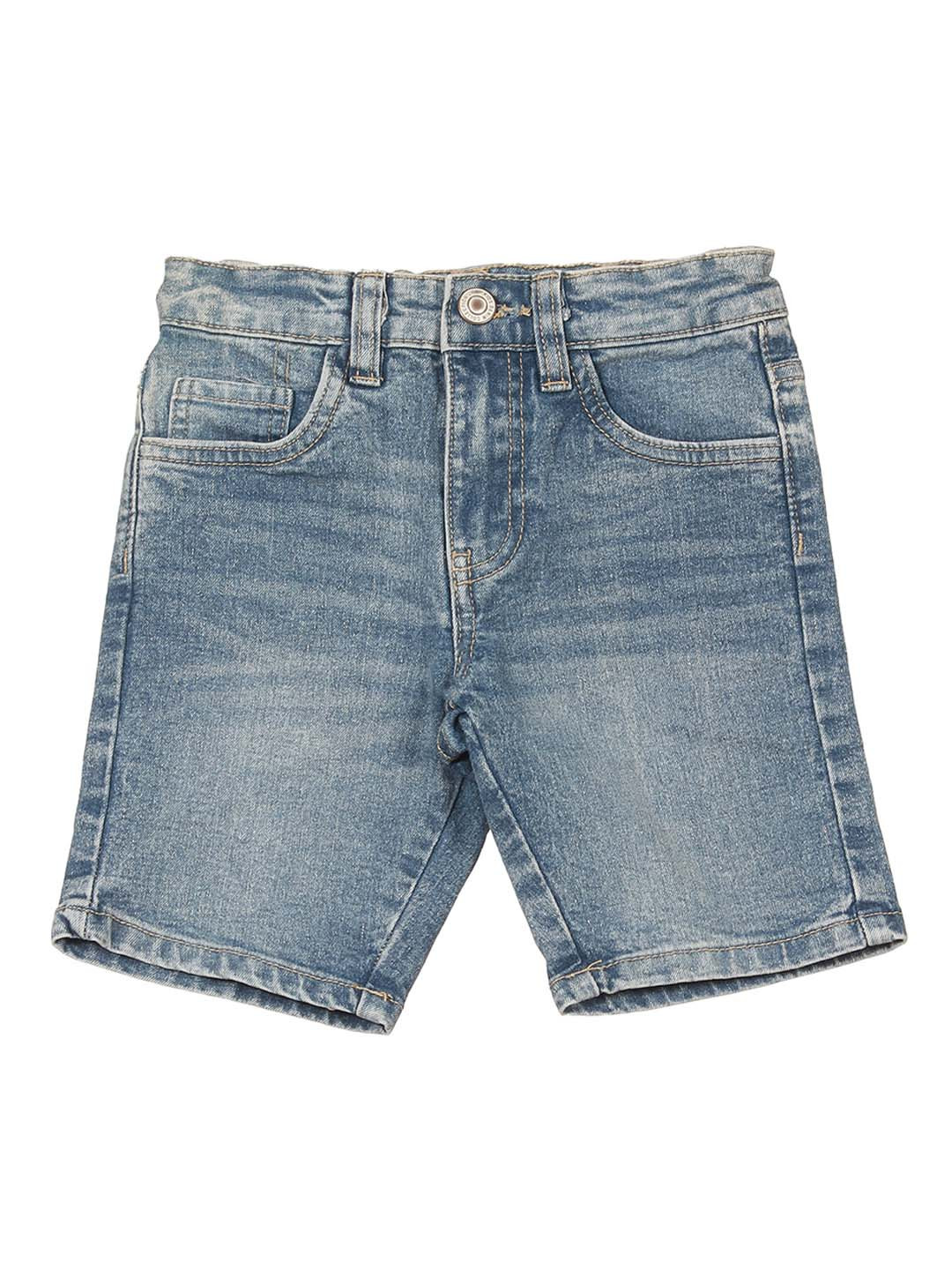 

Lil Lollipop Kids Pure Cotton Denim Shorts, Blue