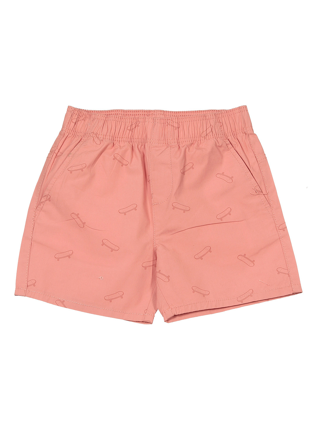 

Lil Lollipop Kids Conversational Printed Pure Cotton Shorts, Peach
