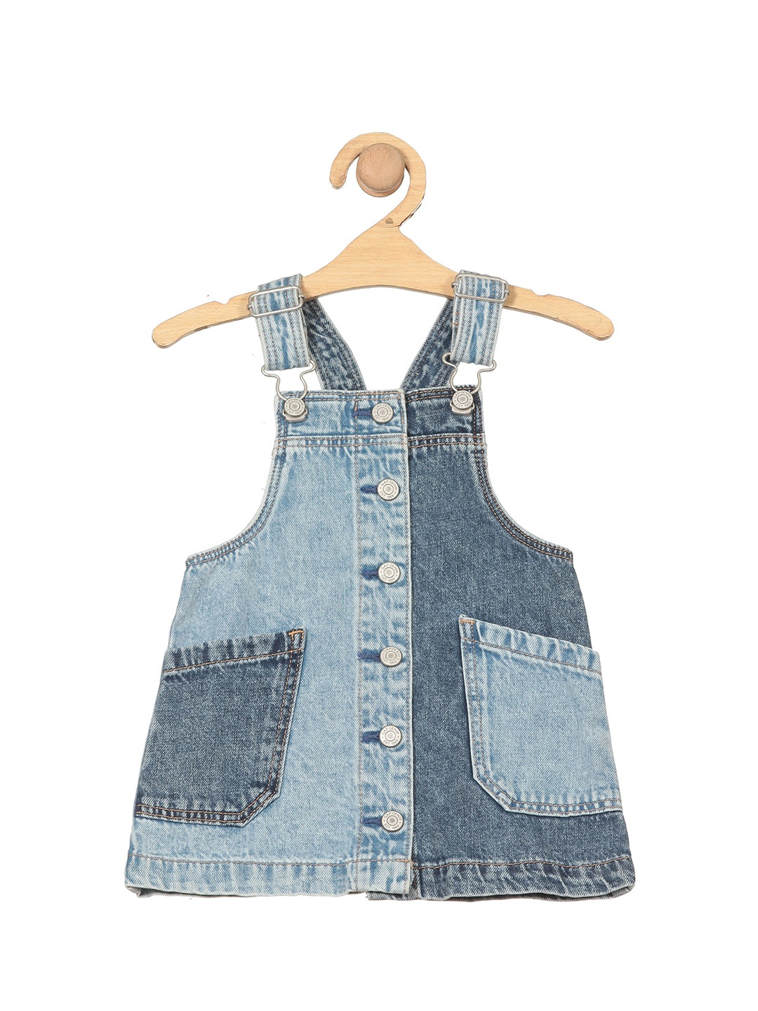 

Lil Lollipop Toddler's Denim Patchwork Pinafore Dress, Blue