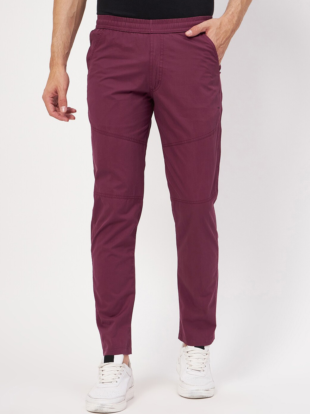 

Okane Men Regular Fit Mid-rise Cotton Track Pants, Burgundy