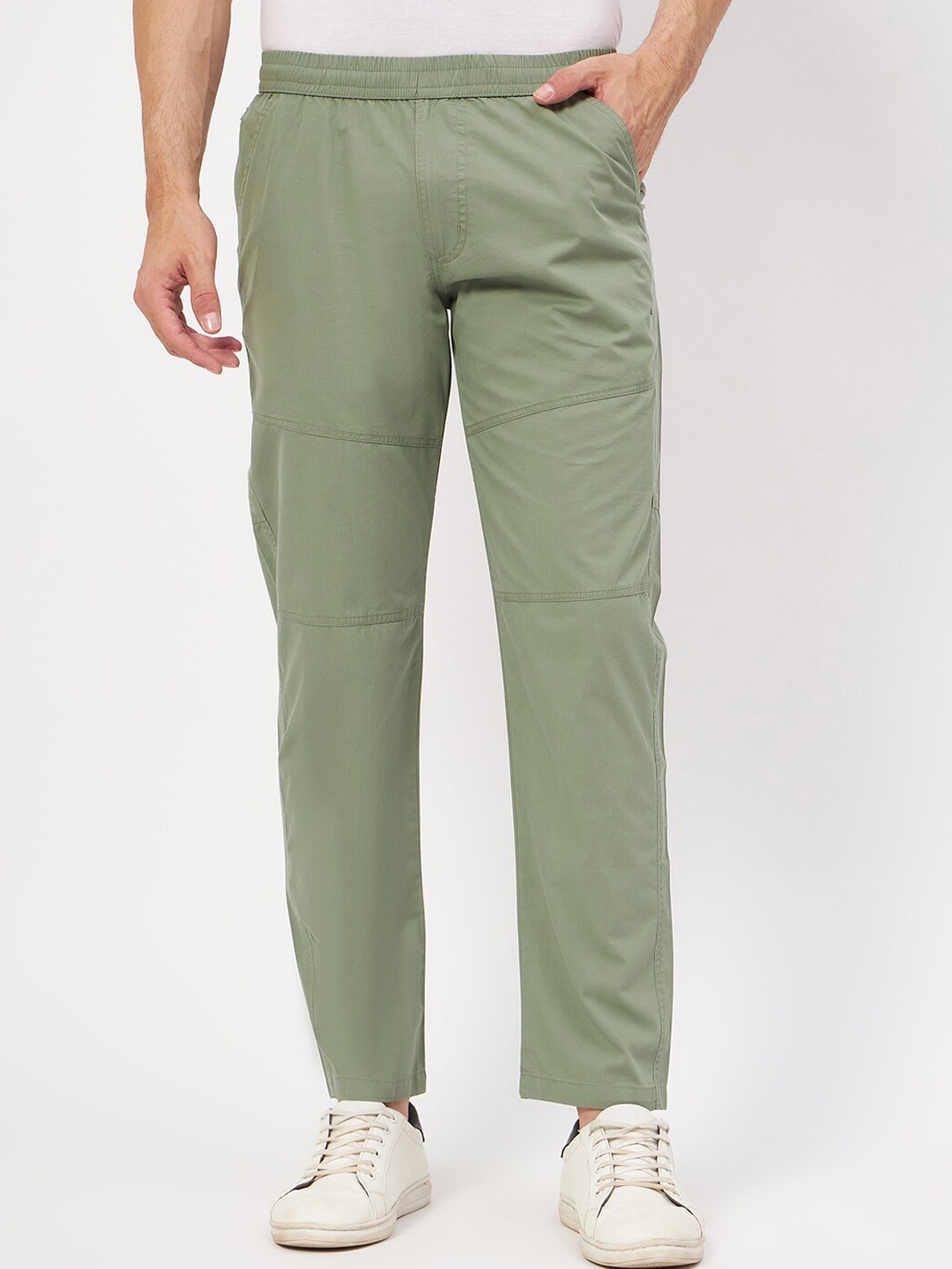 

Okane Men Regular Fit Mid-rise Cotton Track Pants, Green