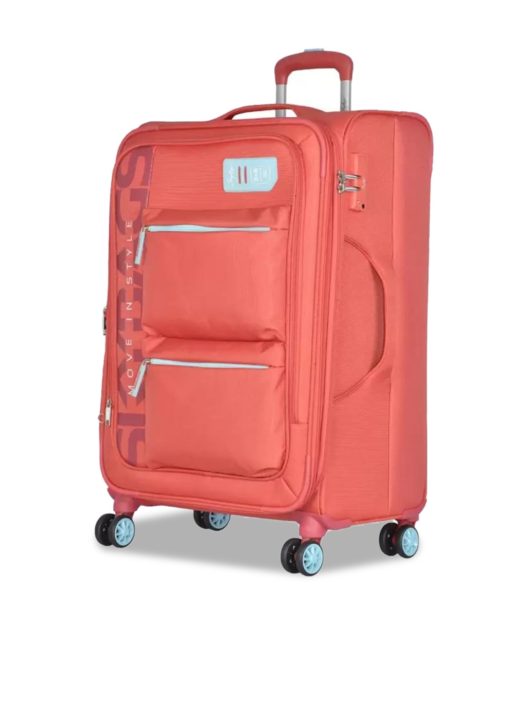 

Skybags 360 Degree Rotation Medium Trolley Bag- 71 L, Coral