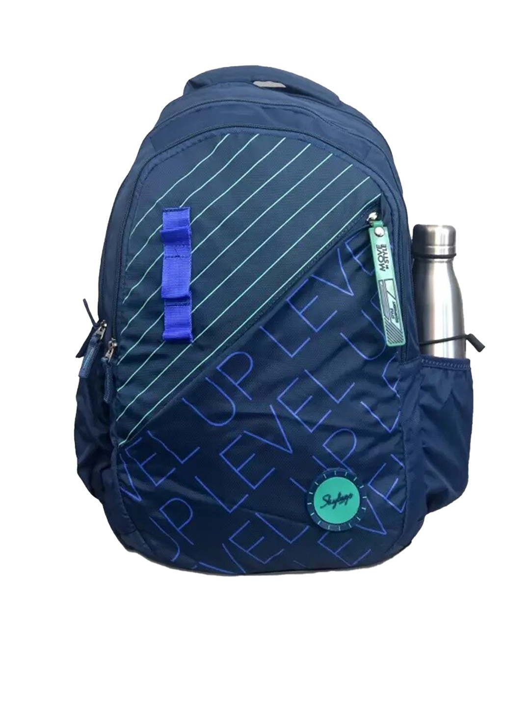 

Skybags Typography Printed Non-Padded Backpack, Blue