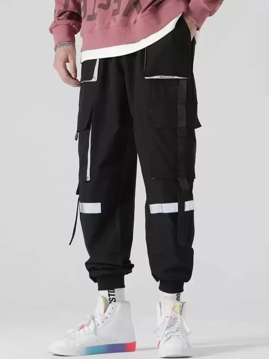 

PLUS 91 Men Stretchable Jogger Jeans, Black
