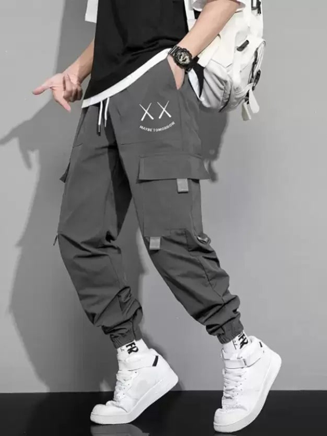 

PLUS 91 Men Jogger Stretchable Jeans, Grey