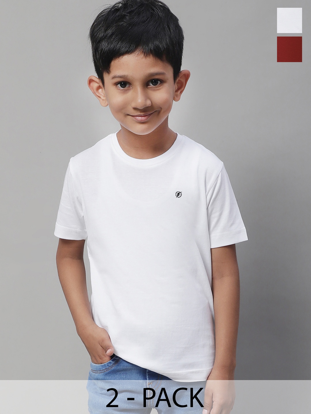 

Friskers Boys White 2 Pockets T-shirt