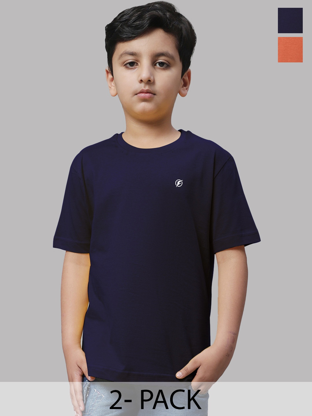 

Friskers Boys Navy Blue 2 Pockets T-shirt