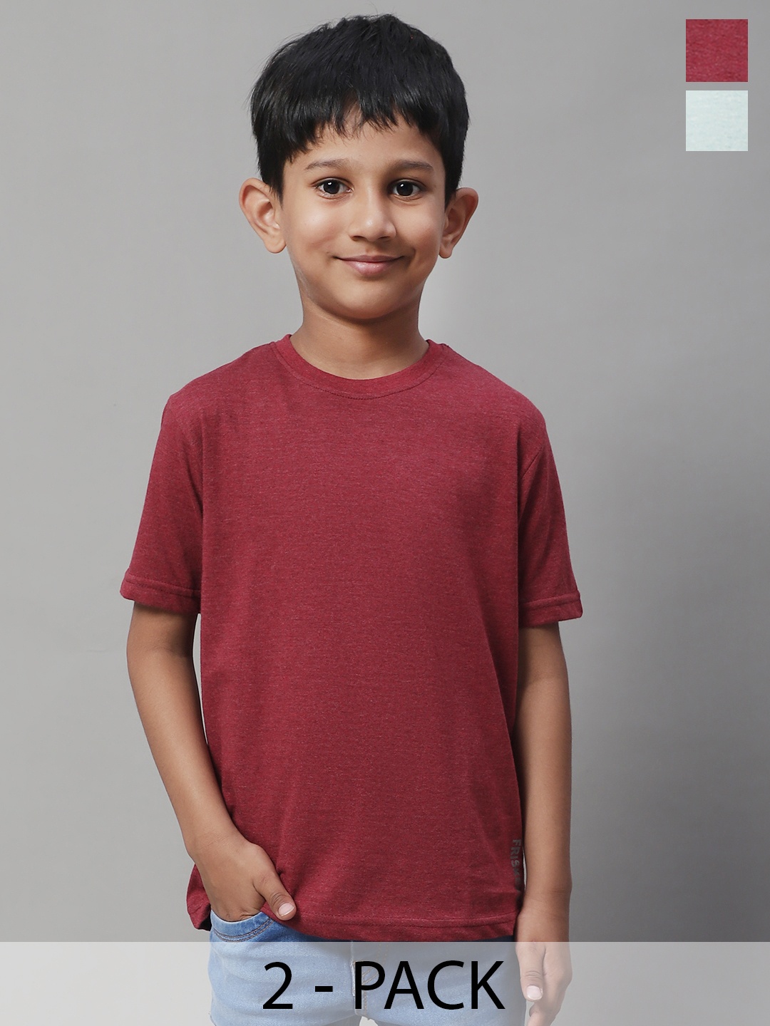 

Friskers Boys Maroon 2 Pockets T-shirt