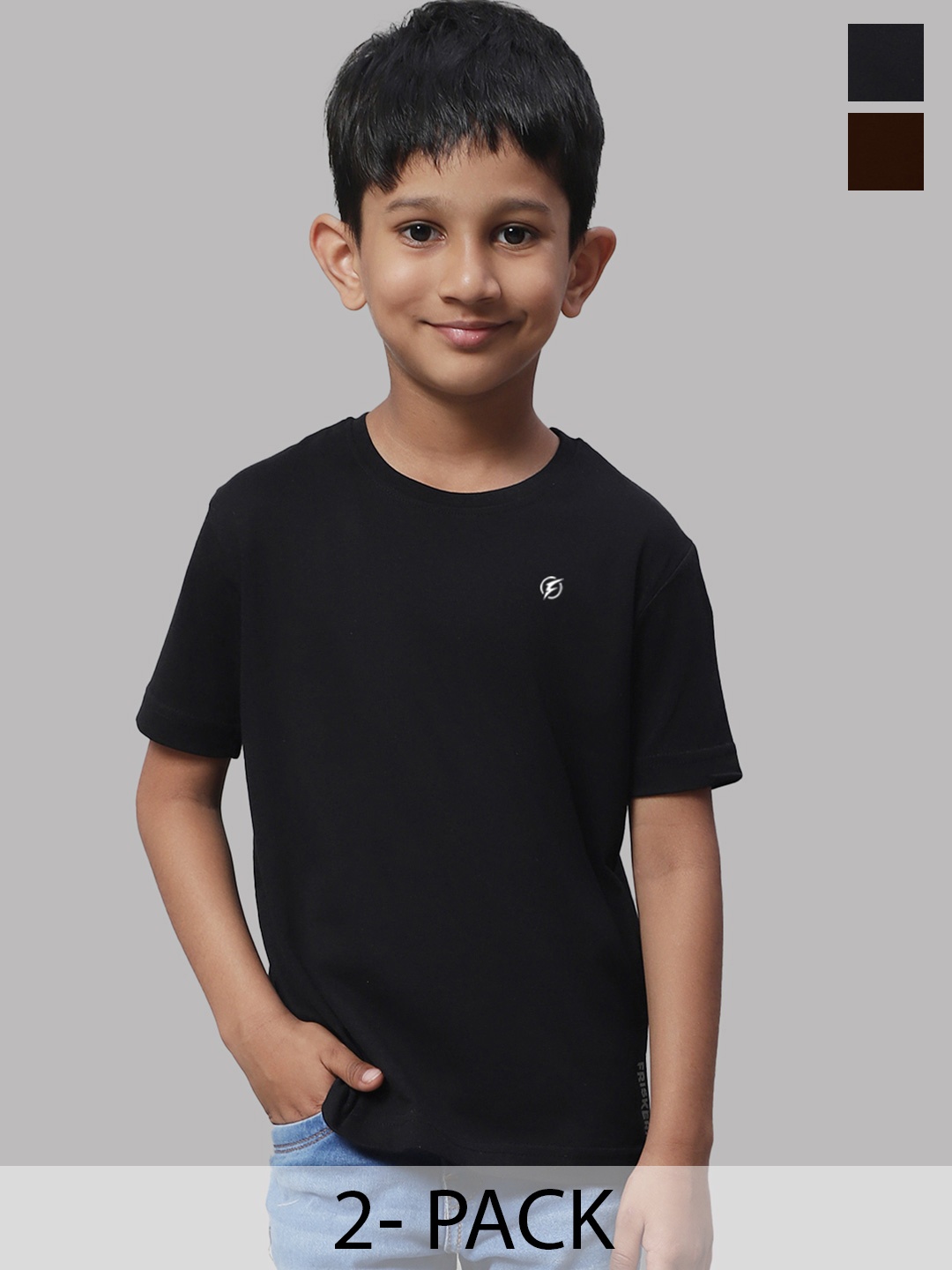 

Friskers Boys Black 2 Pockets T-shirt