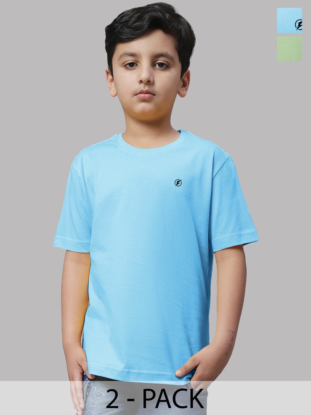 

Friskers Boys Turquoise Blue 2 Extended Sleeves Pockets T-shirt