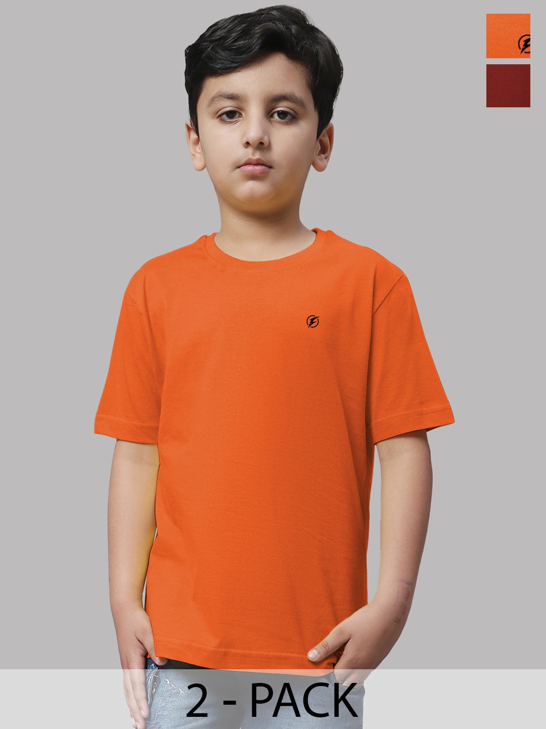 

Friskers Boys Orange 2 V-Neck Pockets T-shirt