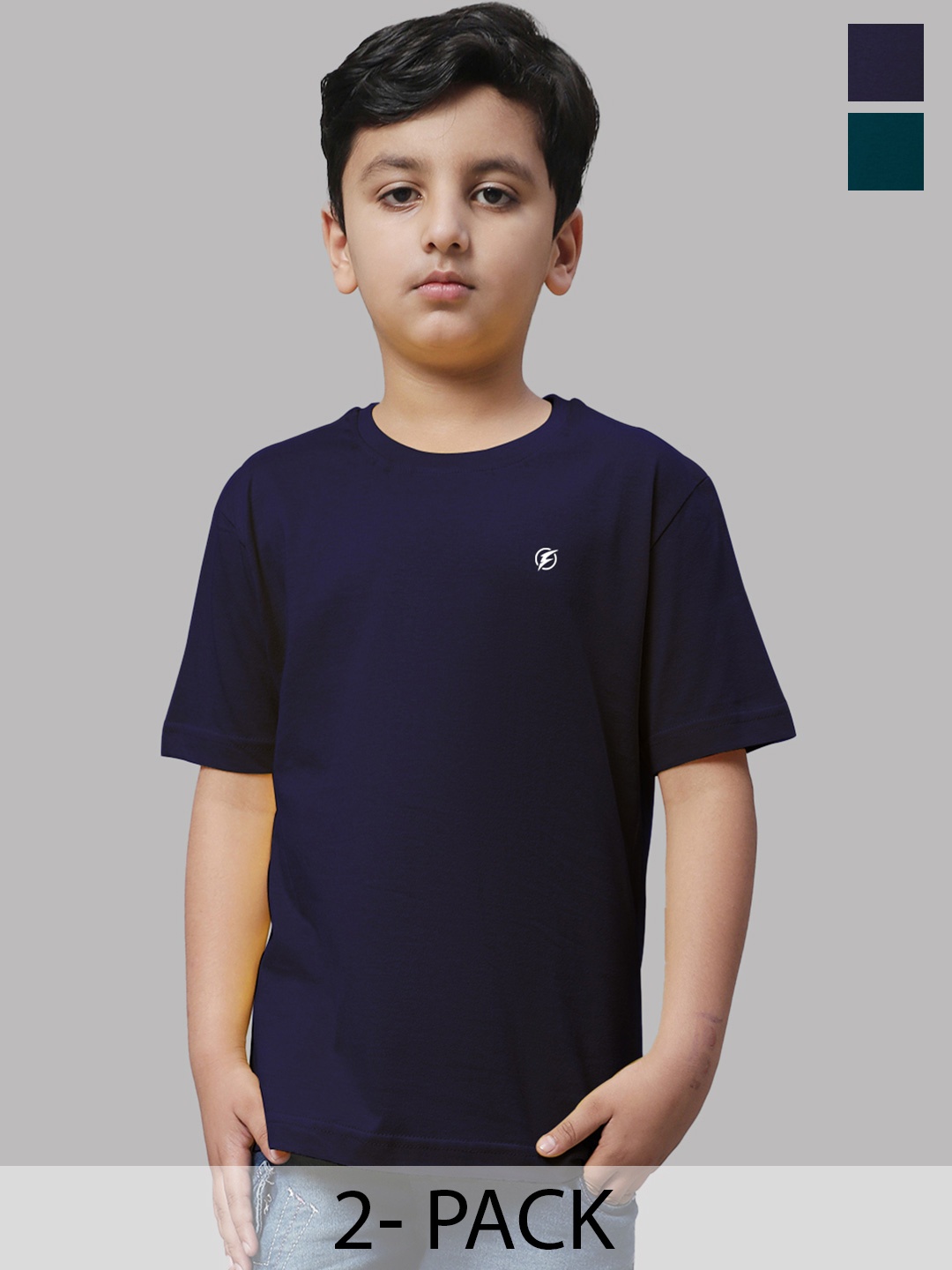 

Friskers Boys Navy Blue 2 Pockets T-shirt