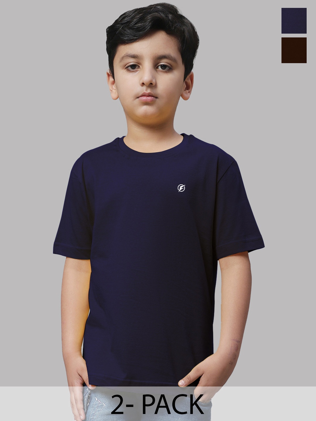 

Friskers Boys Navy Blue 2 Pockets T-shirt