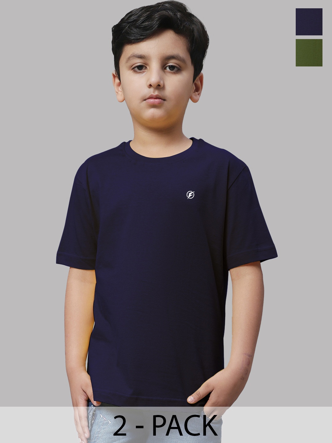 

Friskers Boys Navy Blue 2 Pockets T-shirt