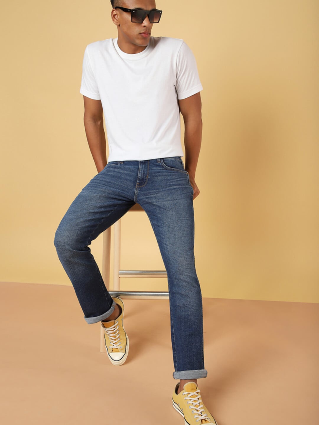 

Wrangler Men Millard Straight Fit Light Fade Stretchable Jeans, Blue