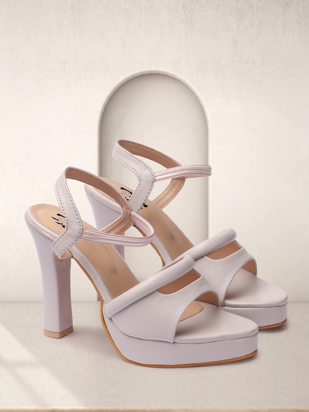 

TWIN TOES Open Toe Stiletto Heels with Ankle Loop, Violet