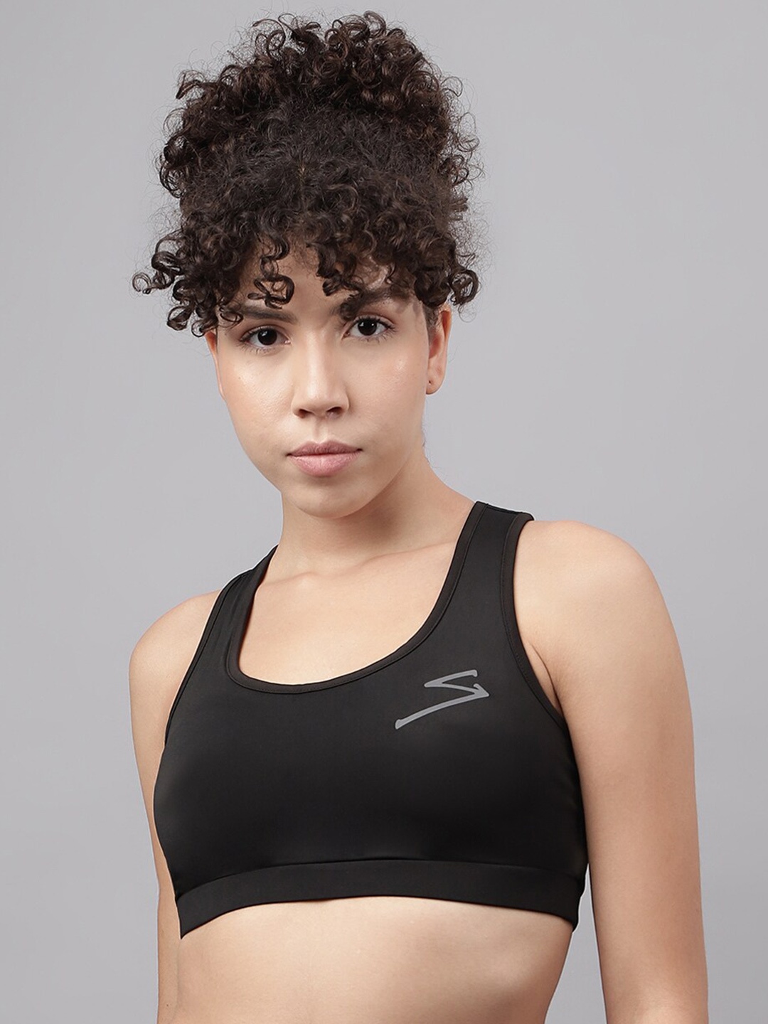 

UNPAR All day Comform Non Padded Full Coverage Workout Bra, Black