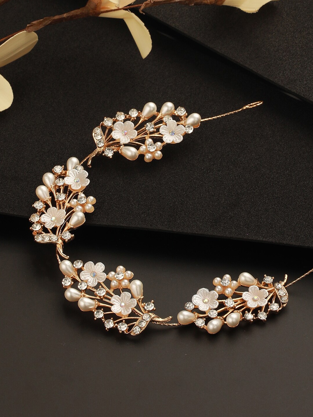 

Jazz and Sizzle Beads Embellished Tiara, Gold