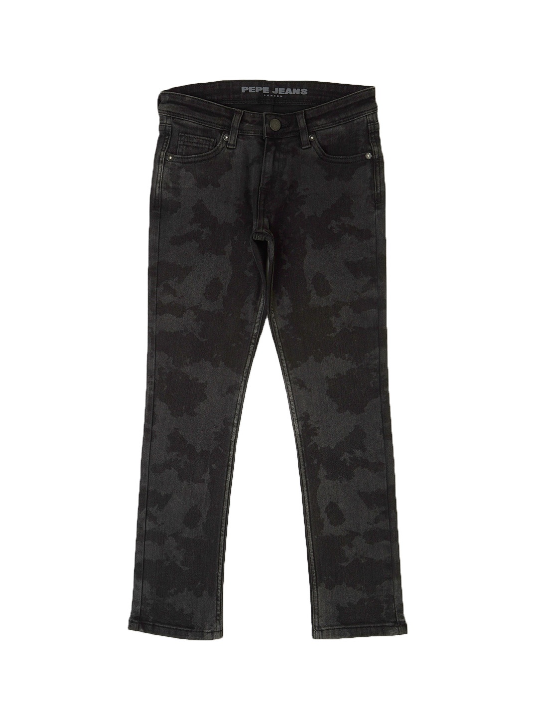 

Pepe Jeans Boys Printed Slim Fit Stretchable Jeans, Black
