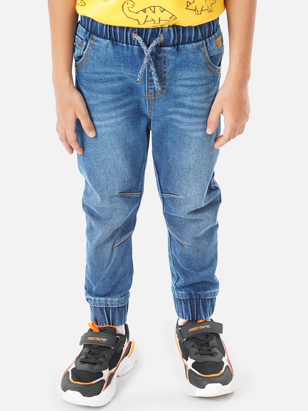 

Zalio Boys Jogger Fit Heavy Fade Stretchable Jeans, Blue