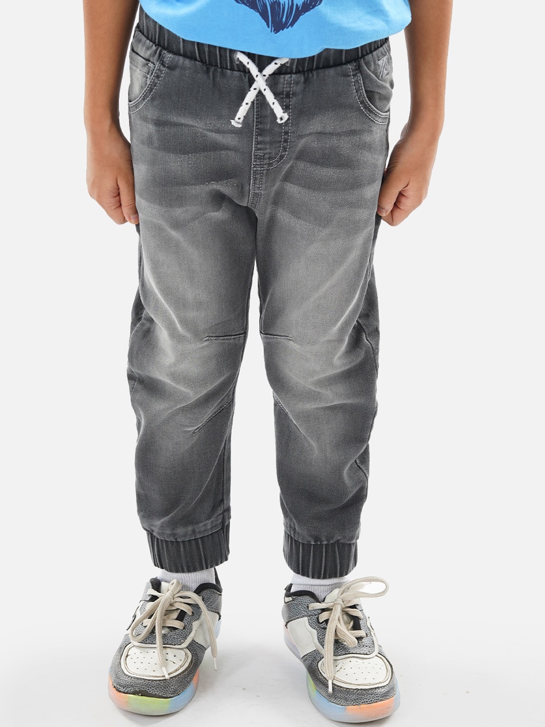 

Zalio Boys Heavy Fade Stretchable Jeans, Grey