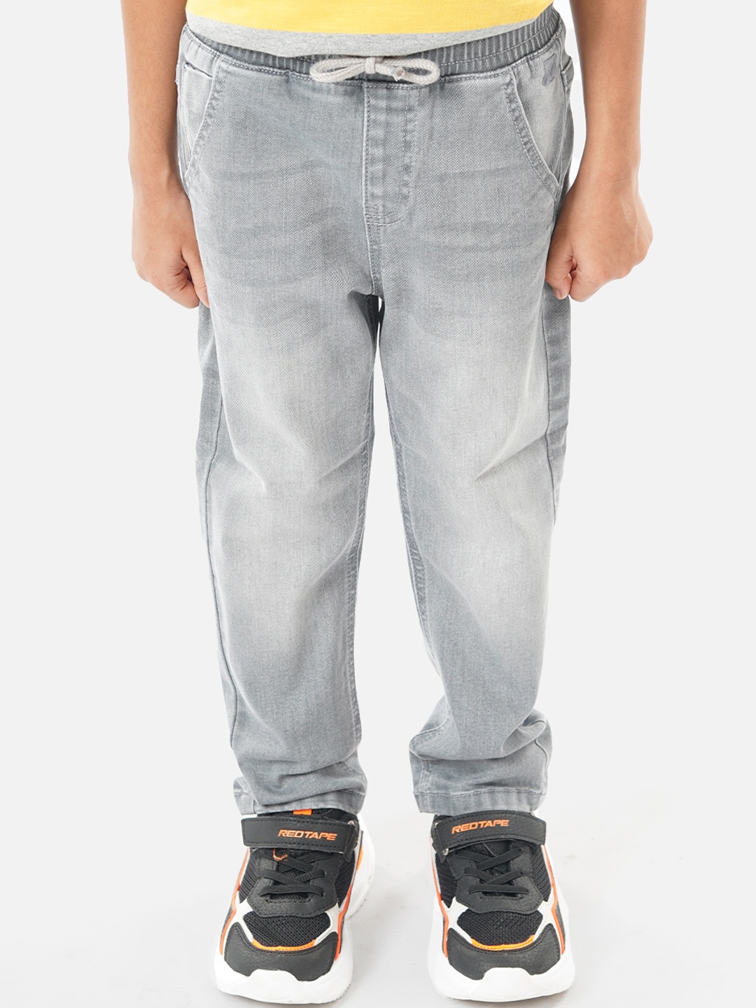 

Zalio Boys Heavy Fade Stretchable Jeans, Grey