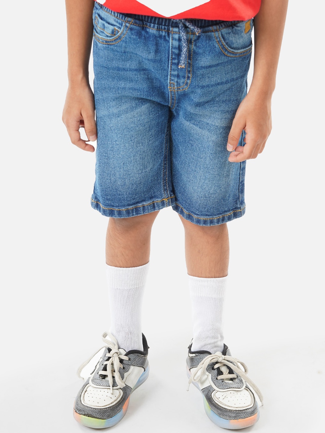 

Zalio Boys Washed Pure Cotton Denim Shorts, Blue