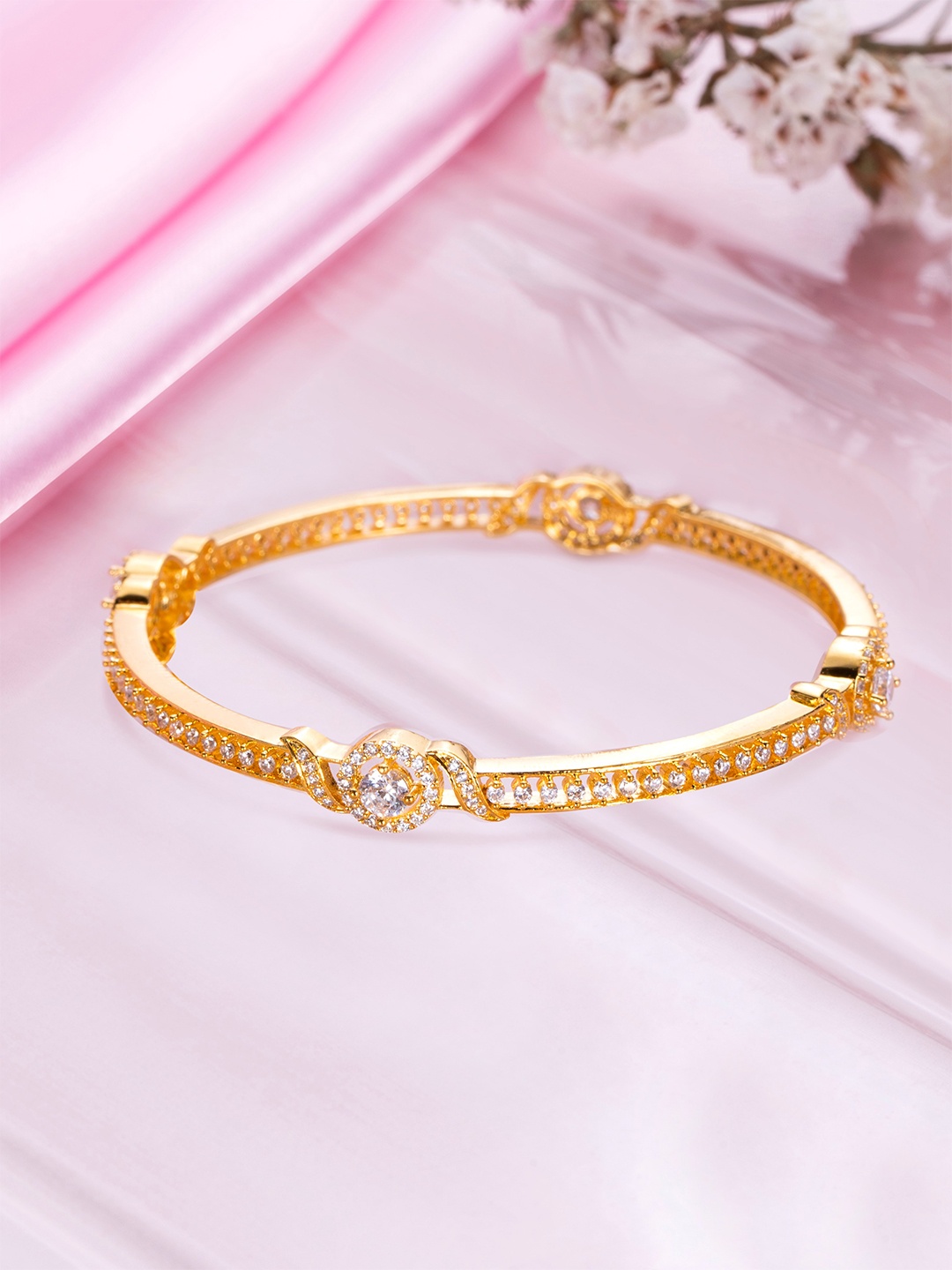 

Zavya 925 Sterling Silver Gold-Plated Bangle