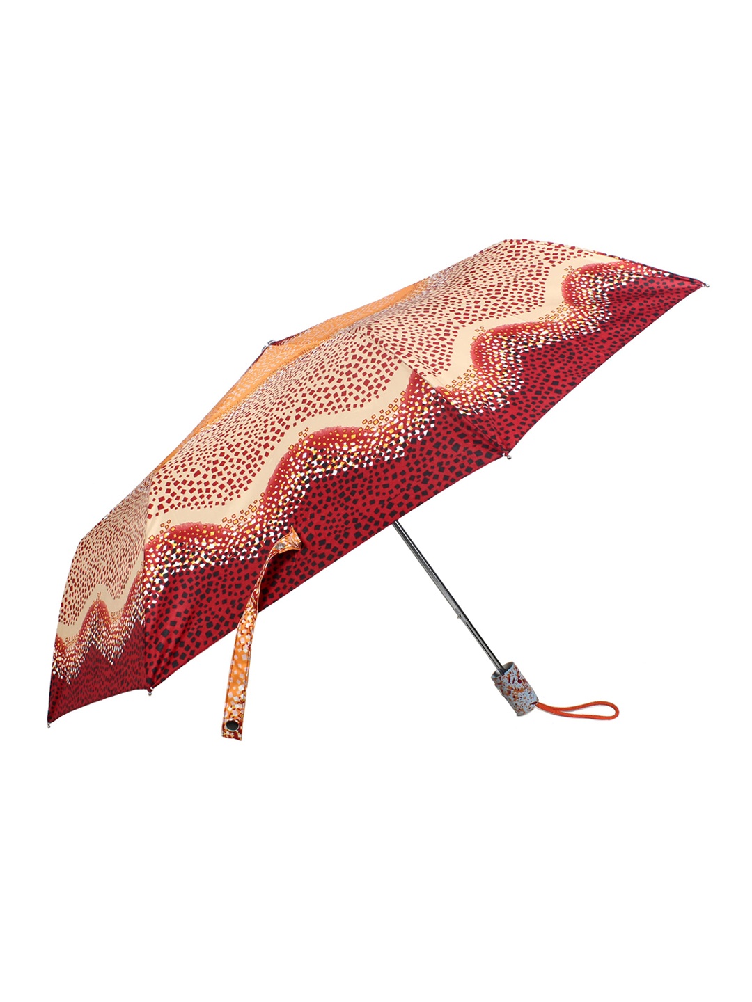 

THE CLOWNFISH Printed Auto Open 3-Fold Umbrella, Red