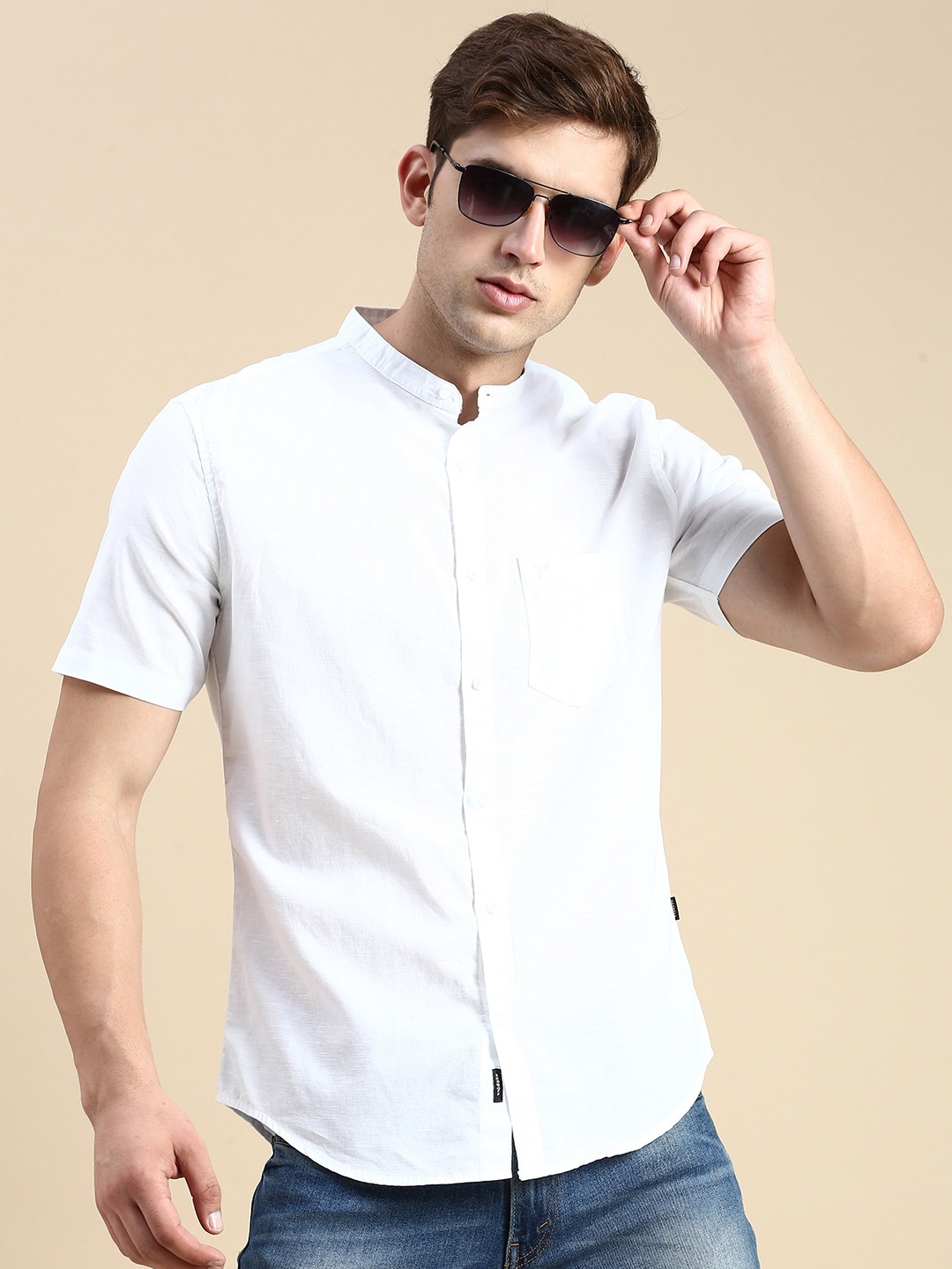 

SHOWOFF Premium Slim Fit Cotton Casual Shirt, White