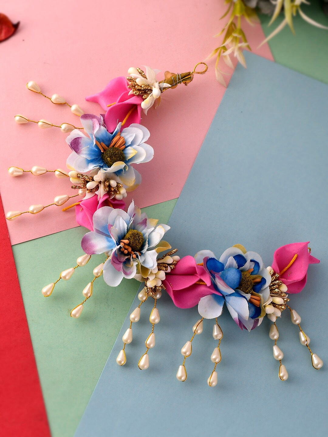 

Silvermerc Designs Floral Embellished Hair Accessory Set, Pink