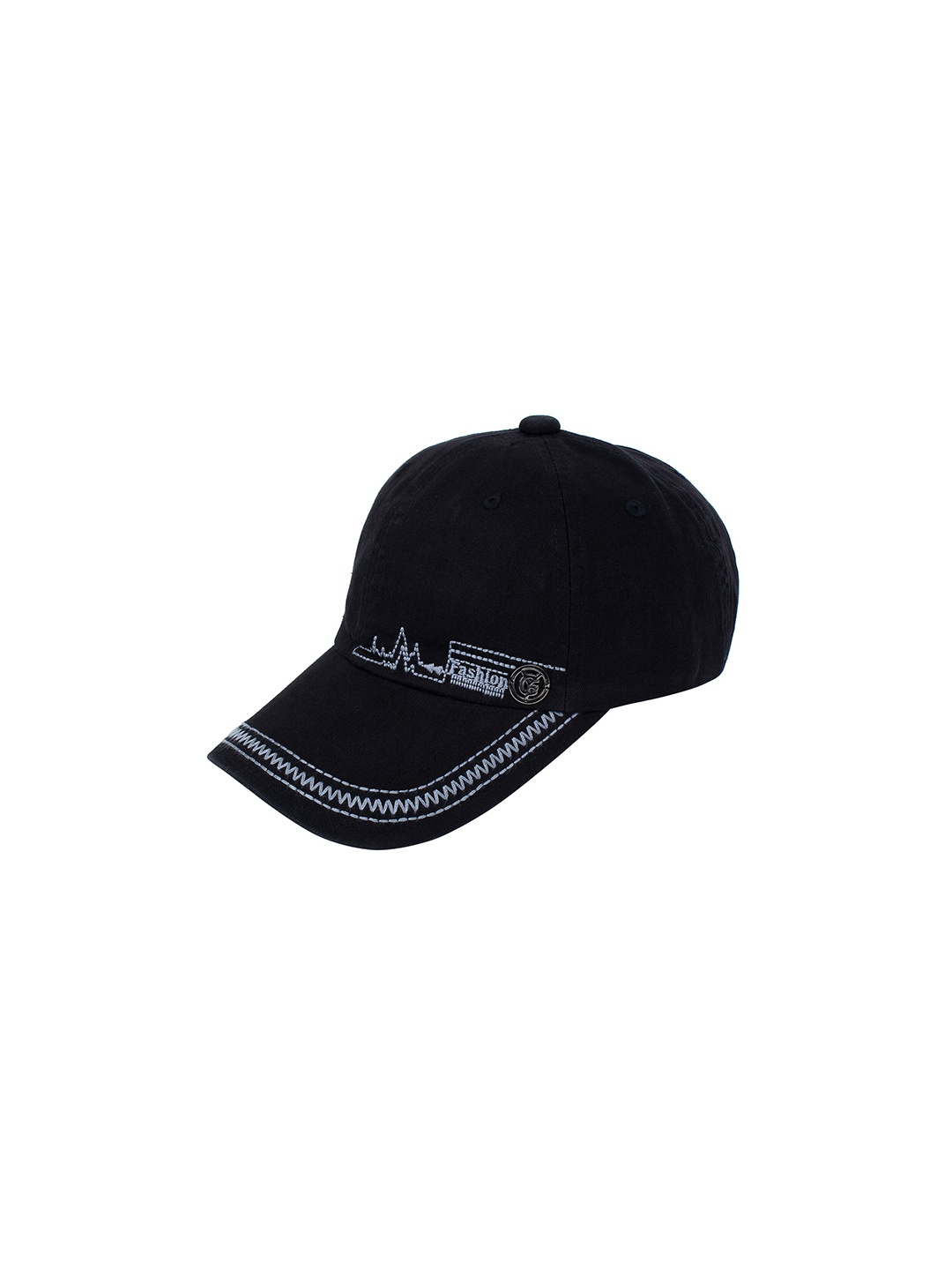 

Zacharias Men Embroidered Cotton Baseball Cap, Black