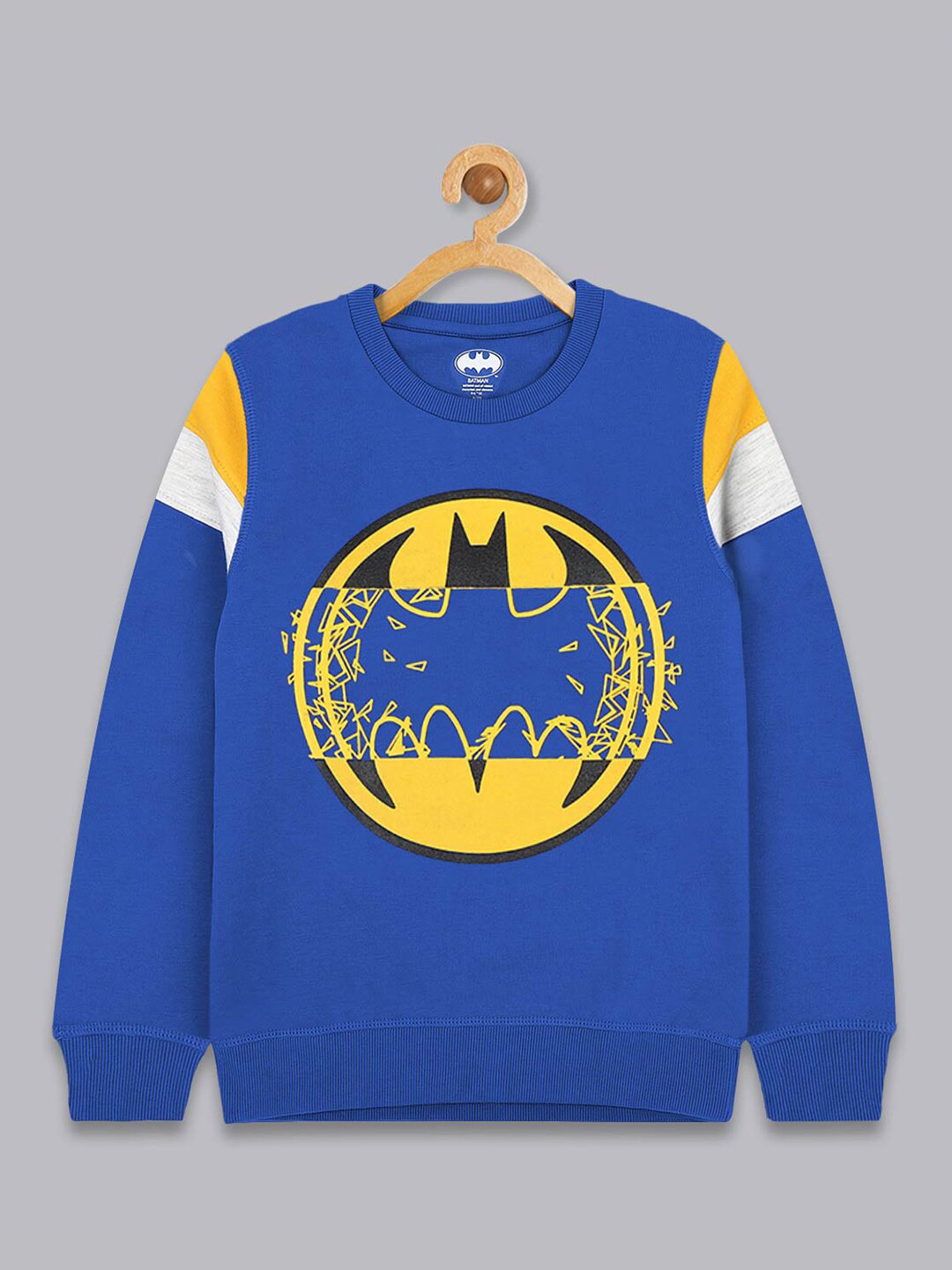 

Kids Ville Boys Batman Printed Long Sleeve Cotton Sweatshirt, Blue