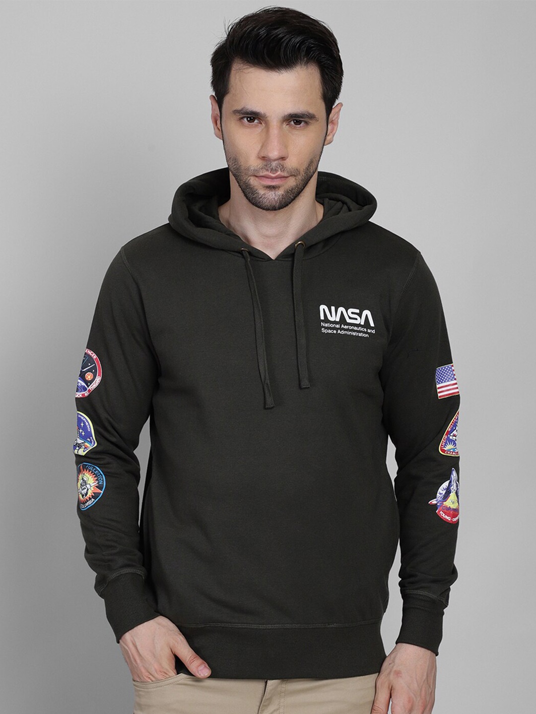 

Free Authority Nasa Printed Cotton Sweatshirt, Black