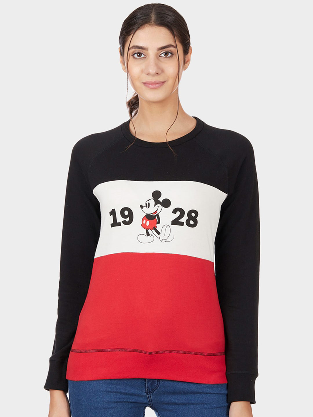 

Free Authority Mickey Mouse Printed Cotton Sweatshirt, Black