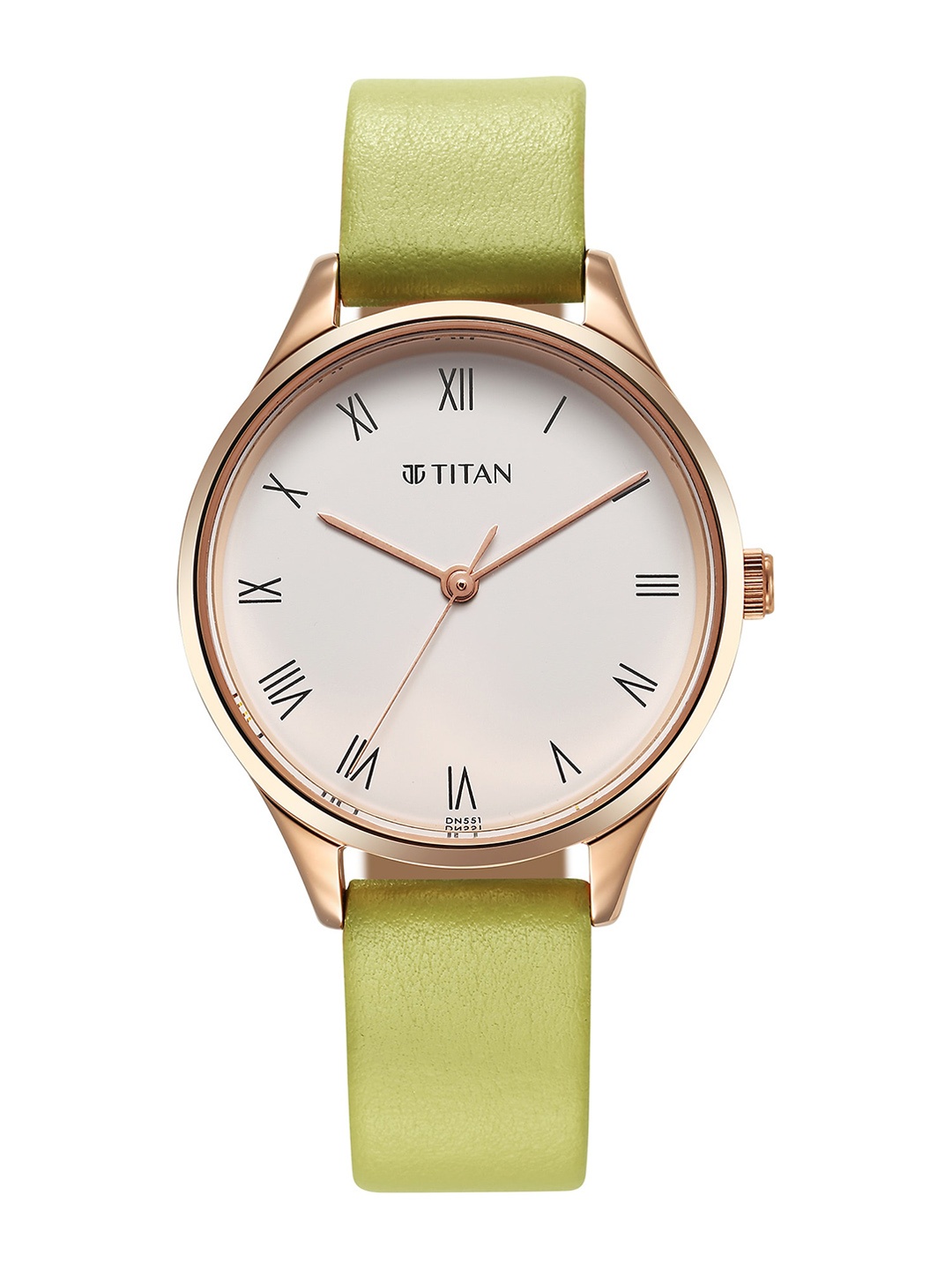 

Titan Women Leather Straps Analogue Watch 2649WL03, Green