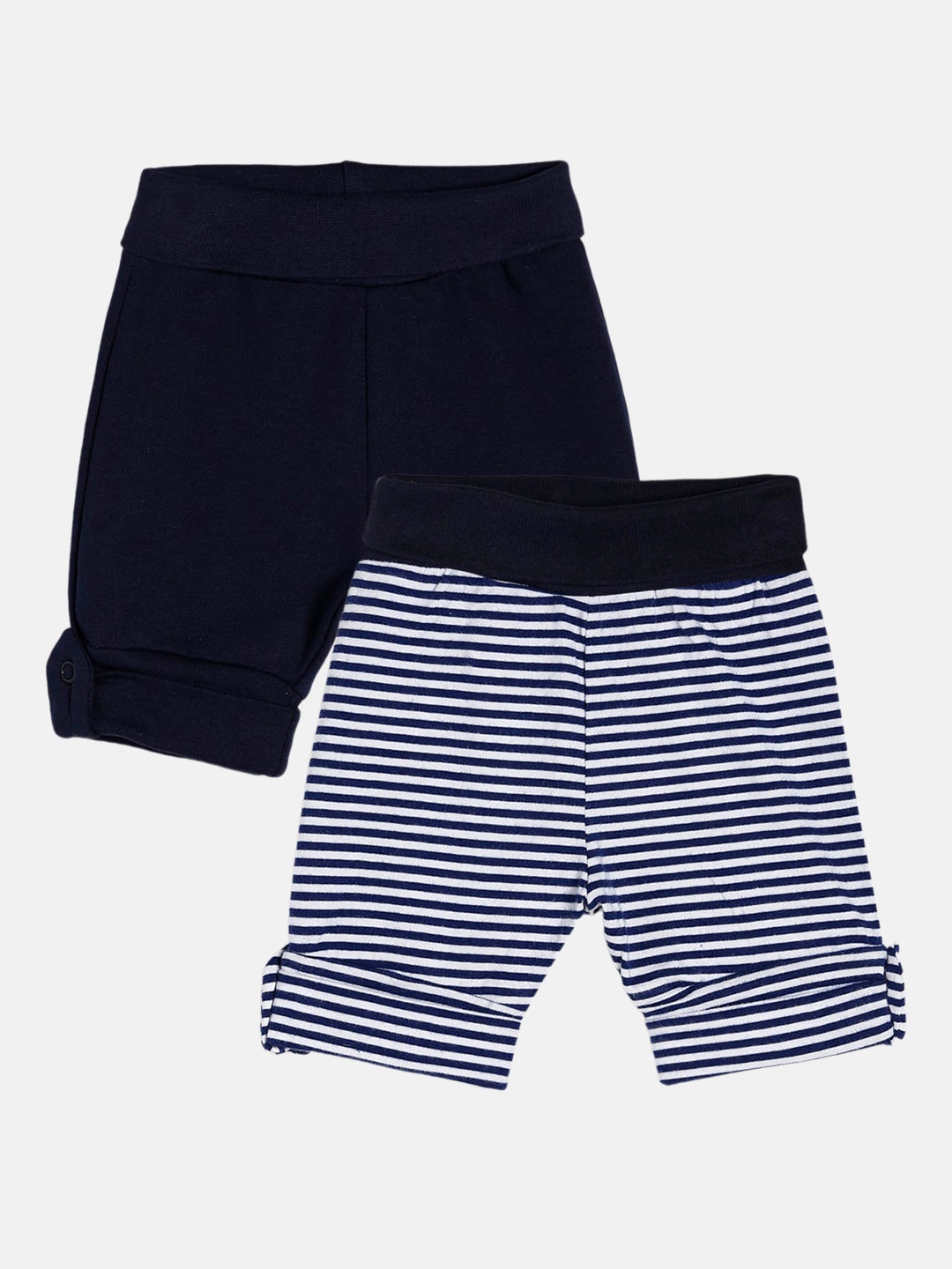 

CHAYIM Infant Kids Mid-Rise Cotton Capris, Navy blue