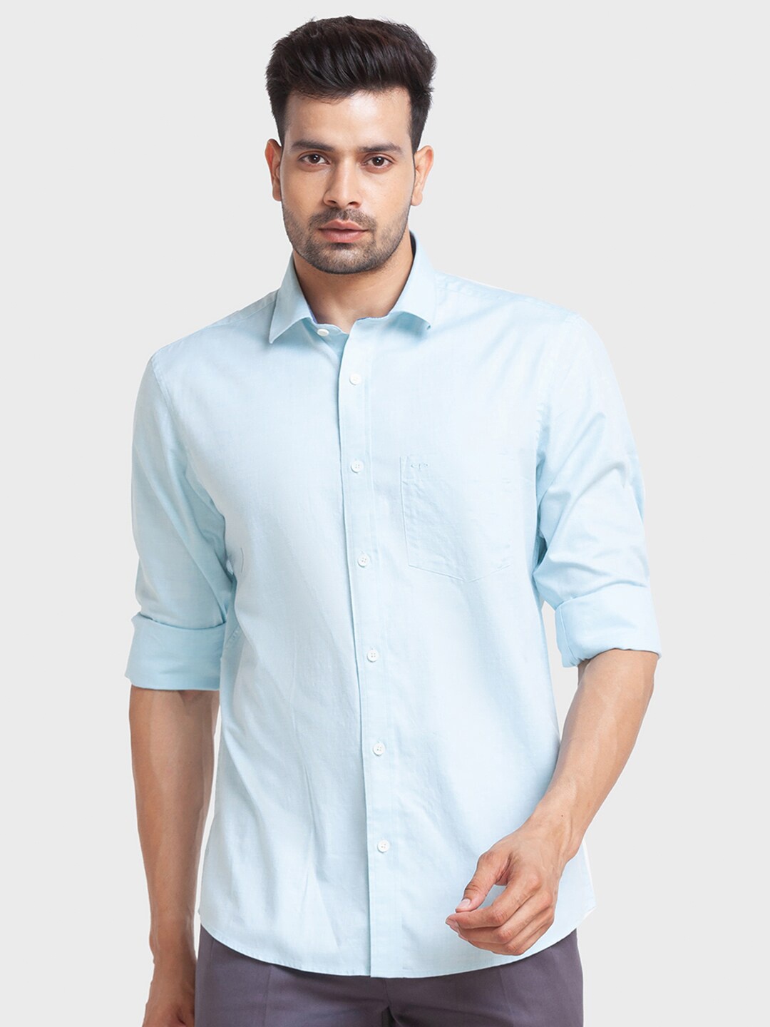 

ColorPlus Regular Fit Cotton Casual Shirt, Blue