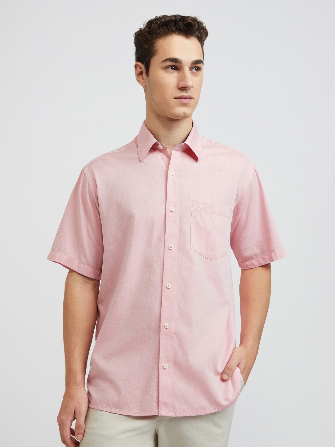 

ColorPlus Spread Collar Casual Shirt, Red